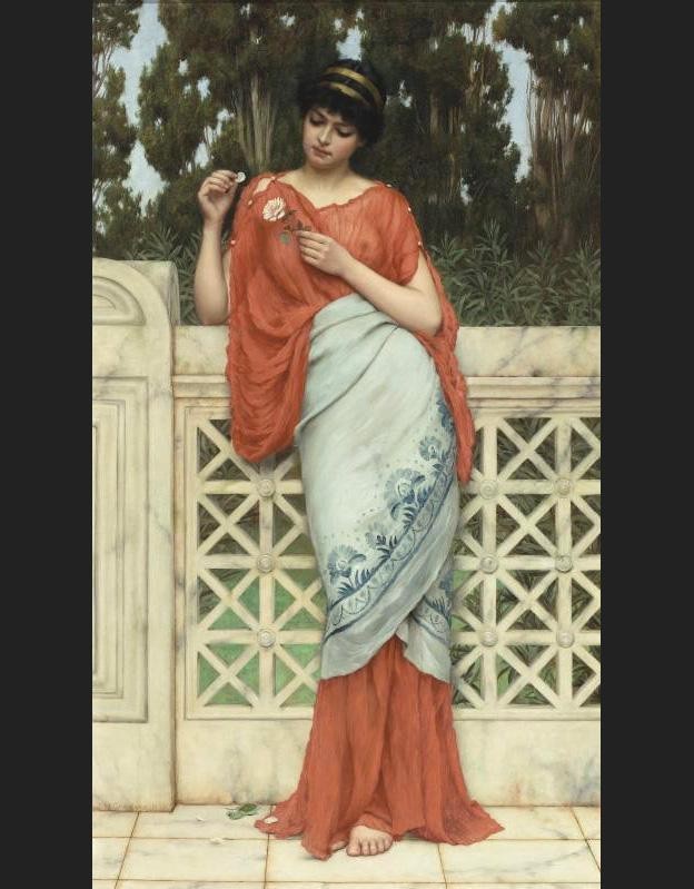 John William Godward He Loves Me, He Loves Me Not